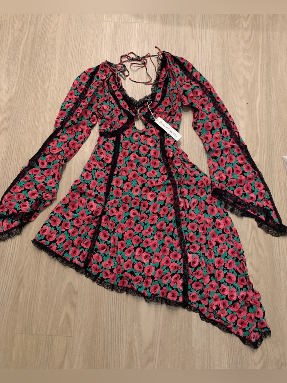 For Love& Lemons Brunello Asymmetrical Dress Size XS NWT - Picture 7 of 10